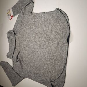 Ruby Rd. Petite Heather Gray Cowl Neck Sweater   Size PM